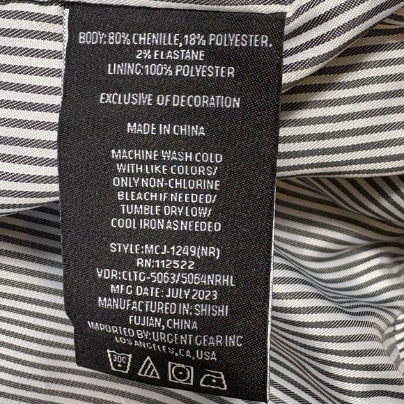 Civil Society Men's Black Stinger Velvet Flight Jacket in Black| Size L - Picture 11 of 12